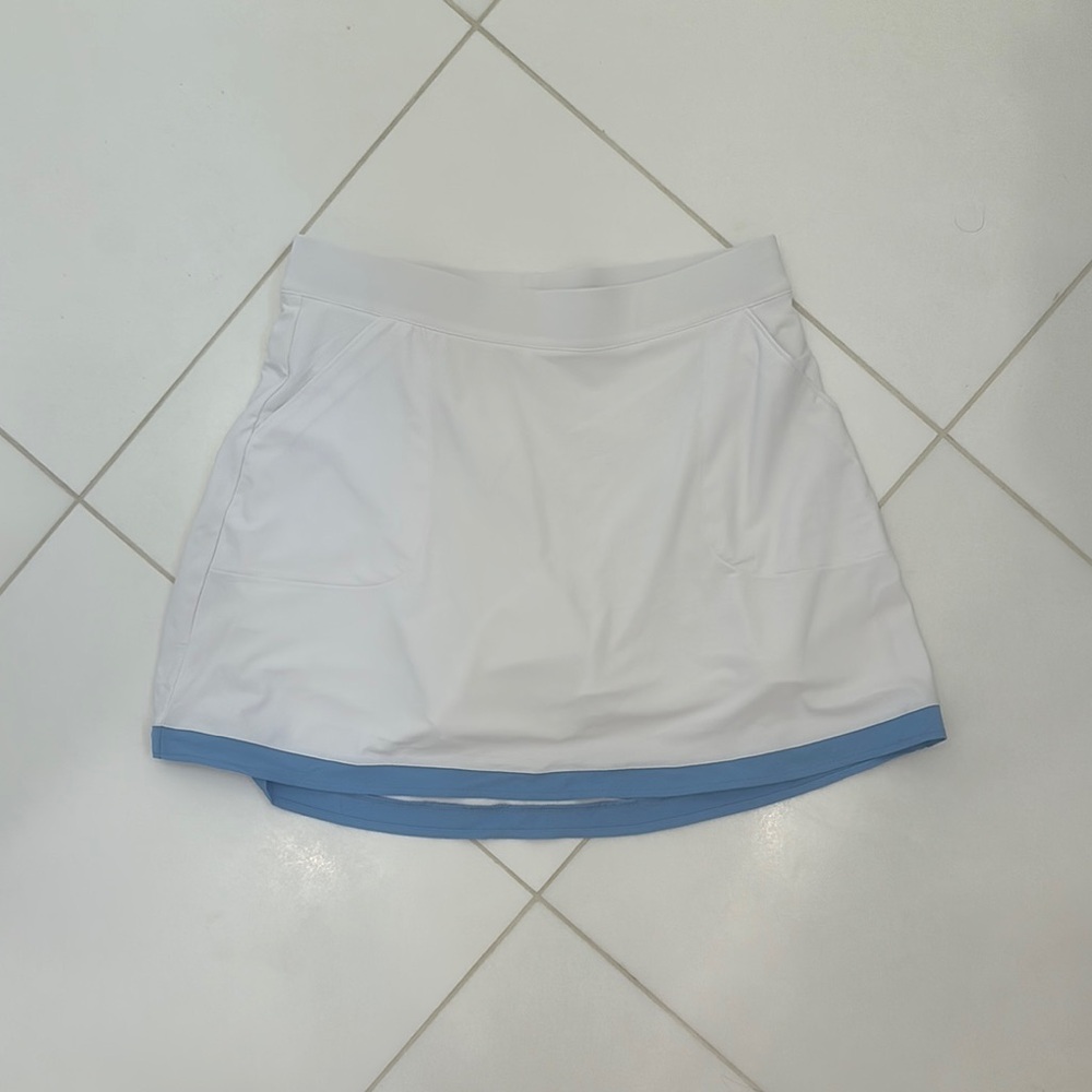 Peter Millar Athletic White and Blue Skater Skirt